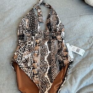Bleu Rod Beattie Swimsuit one piece animal print sz 6